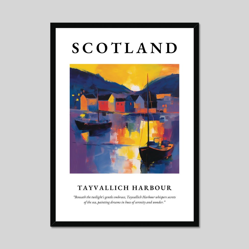 Poster of Tayvallich Harbour, Scotland.