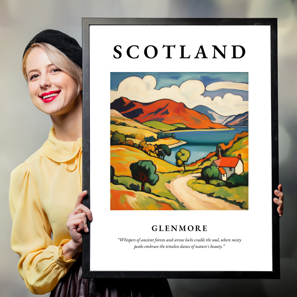 Person holding a poster of Glenmore