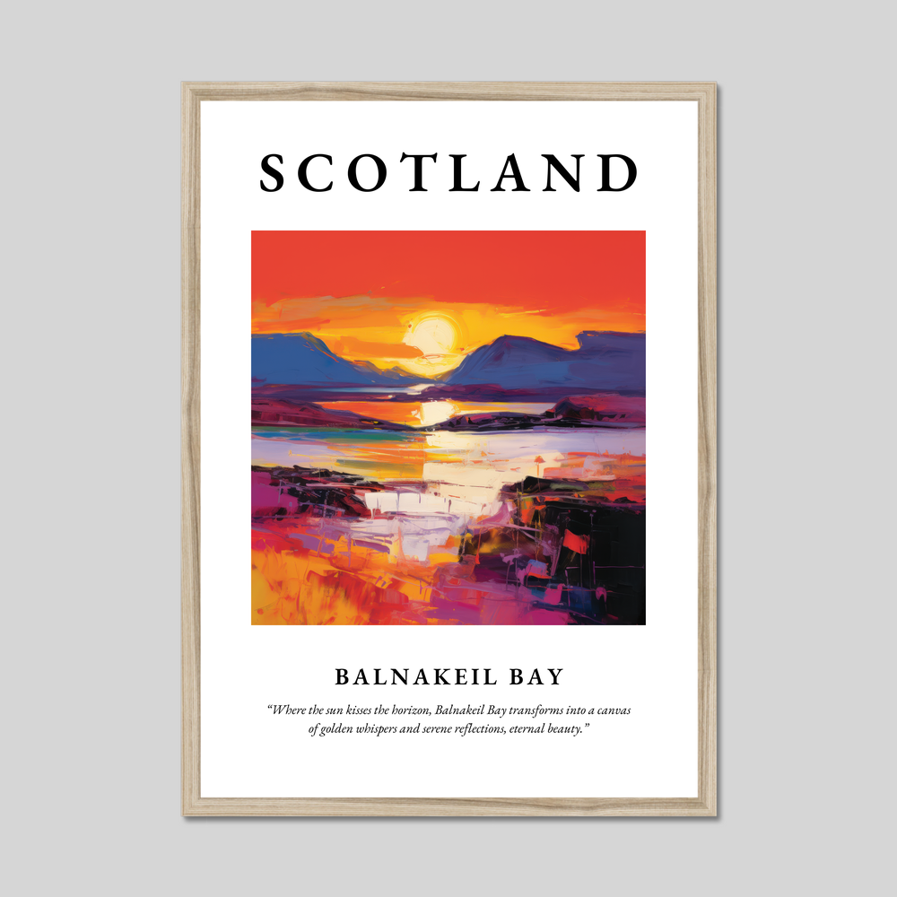 Poster in a natural frame with the word Scotland