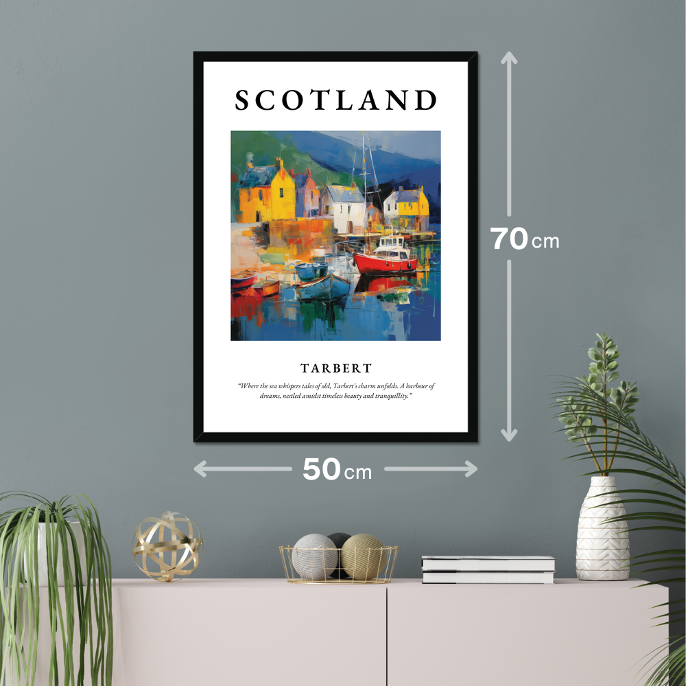 Poster of Tarbert hanging on a wall