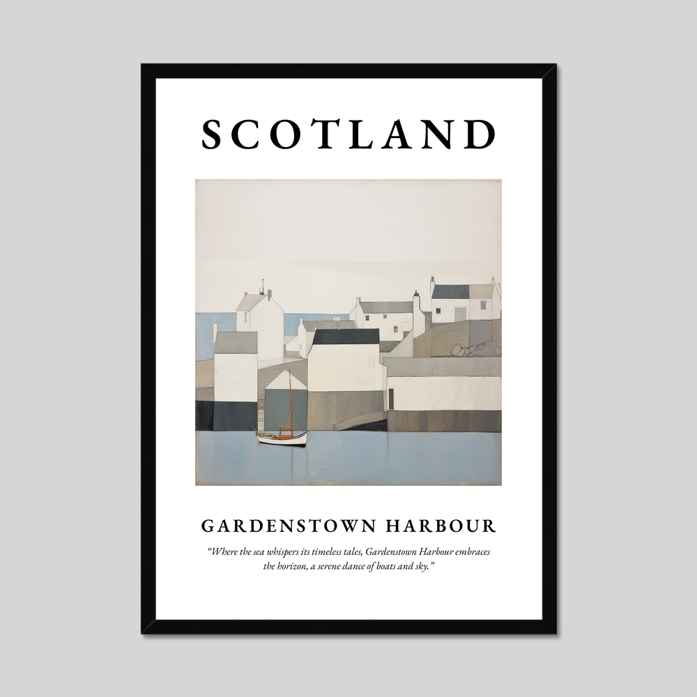 Poster of Gardenstown Harbour, Scotland.