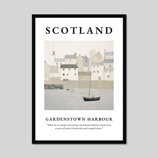 Poster of Gardenstown Harbour, Scotland.