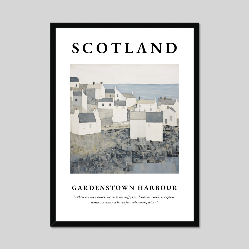 Poster of Gardenstown Harbour, Scotland.