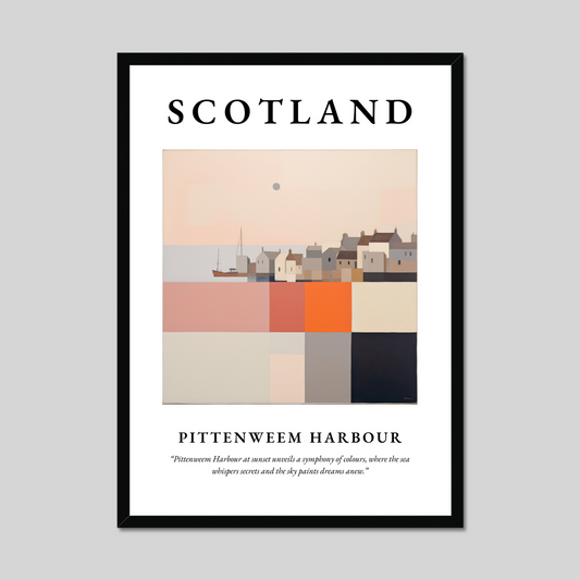 Poster of Pittenweem Harbour, Scotland.