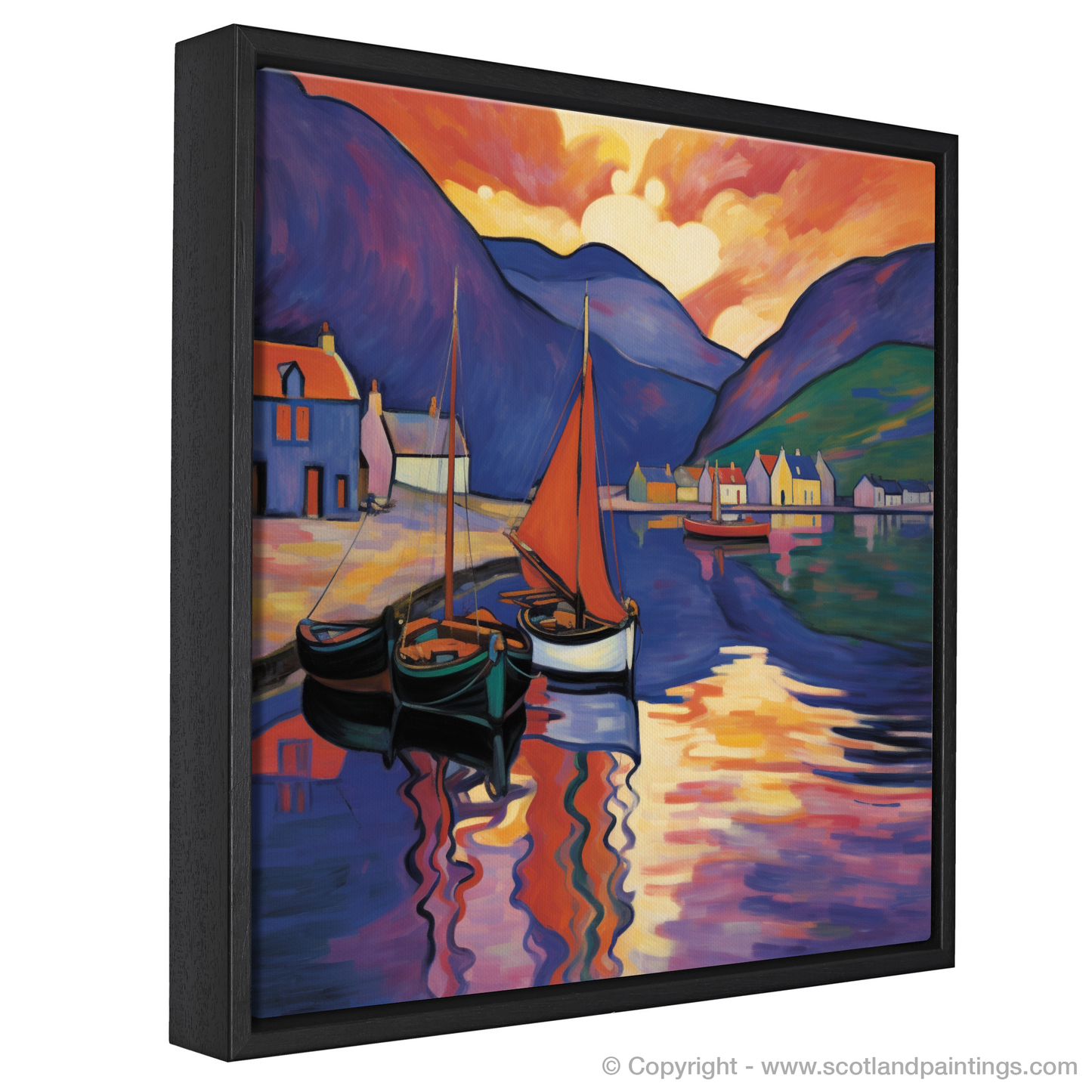 Ullapool Harbour at Dusk: A Fauvist Symphony of Colour