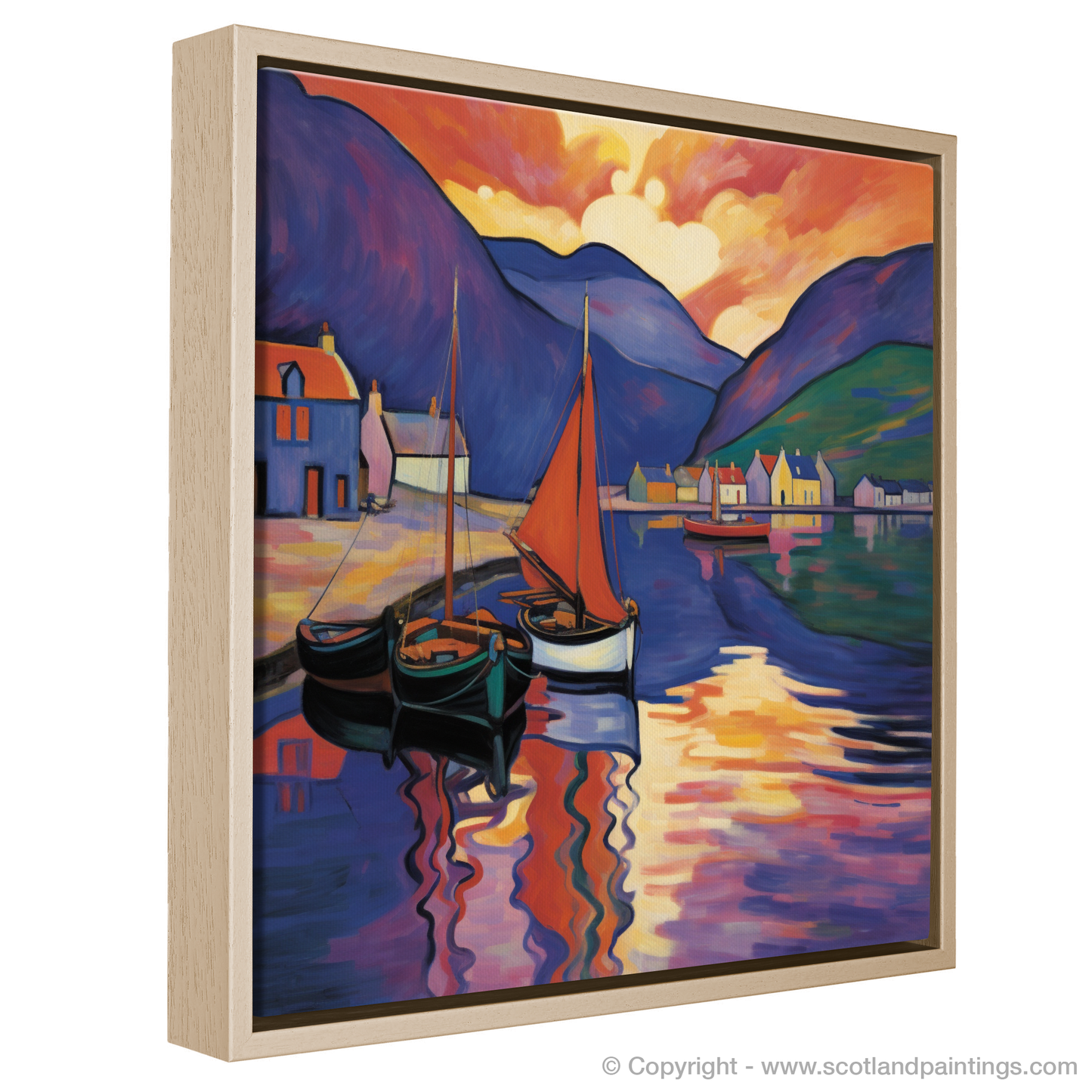 Ullapool Harbour at Dusk: A Fauvist Symphony of Colour