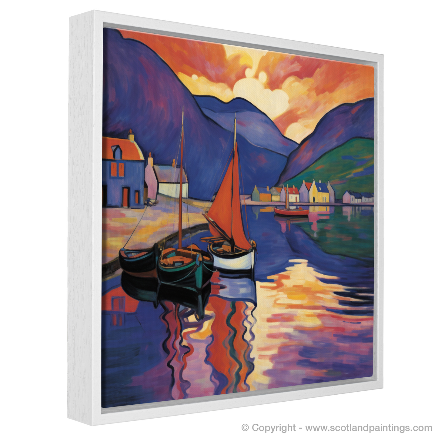 Ullapool Harbour at Dusk: A Fauvist Symphony of Colour