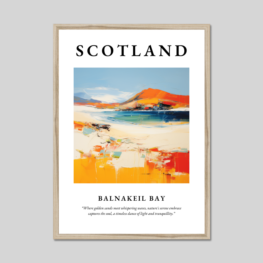 Poster in a natural frame with the word Scotland