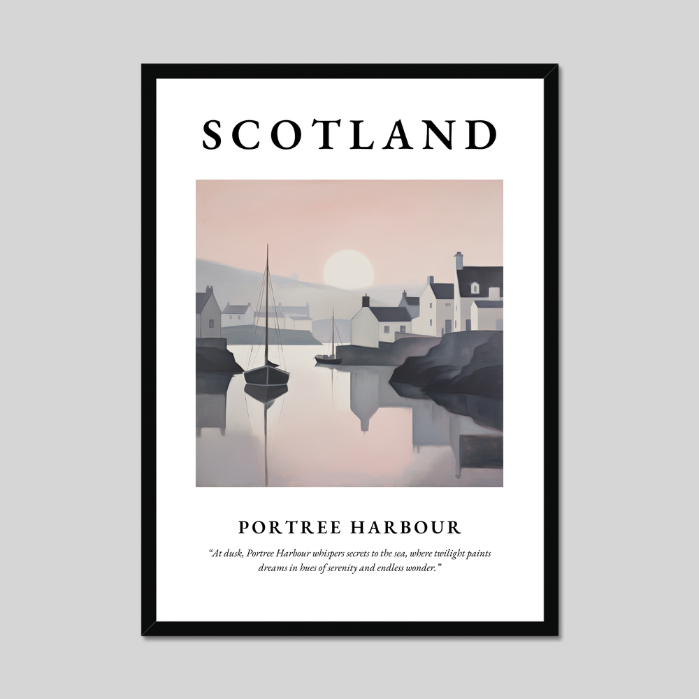 Poster of Portree Harbour, Scotland.