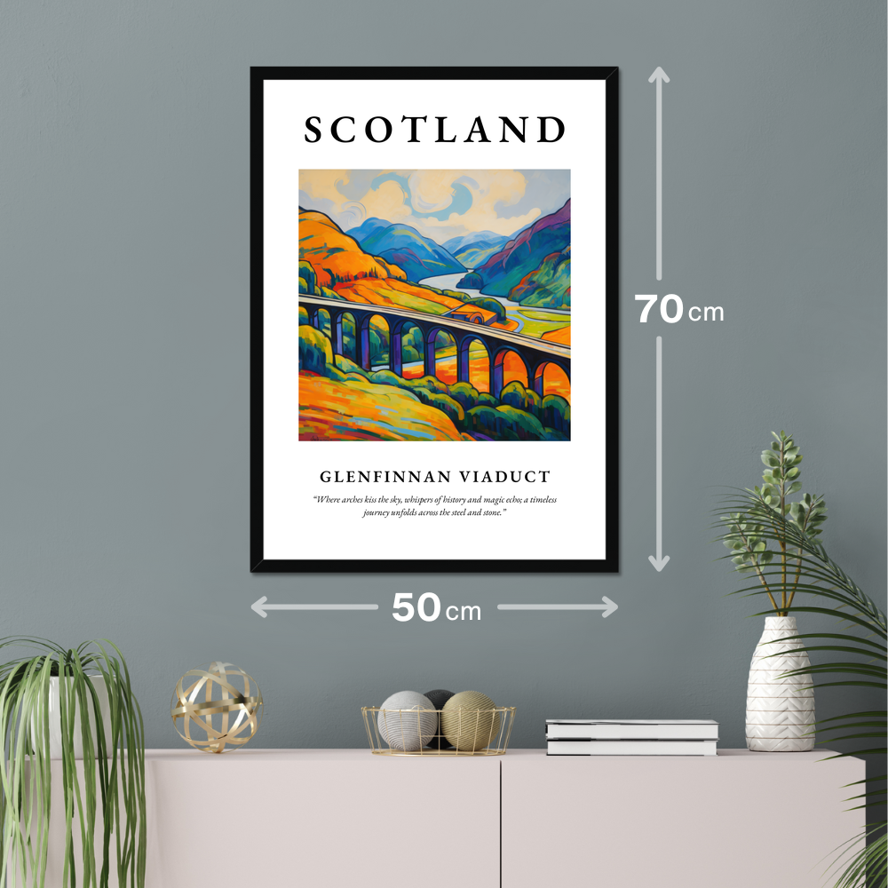 Poster of Glenfinnan Viaduct hanging on a wall