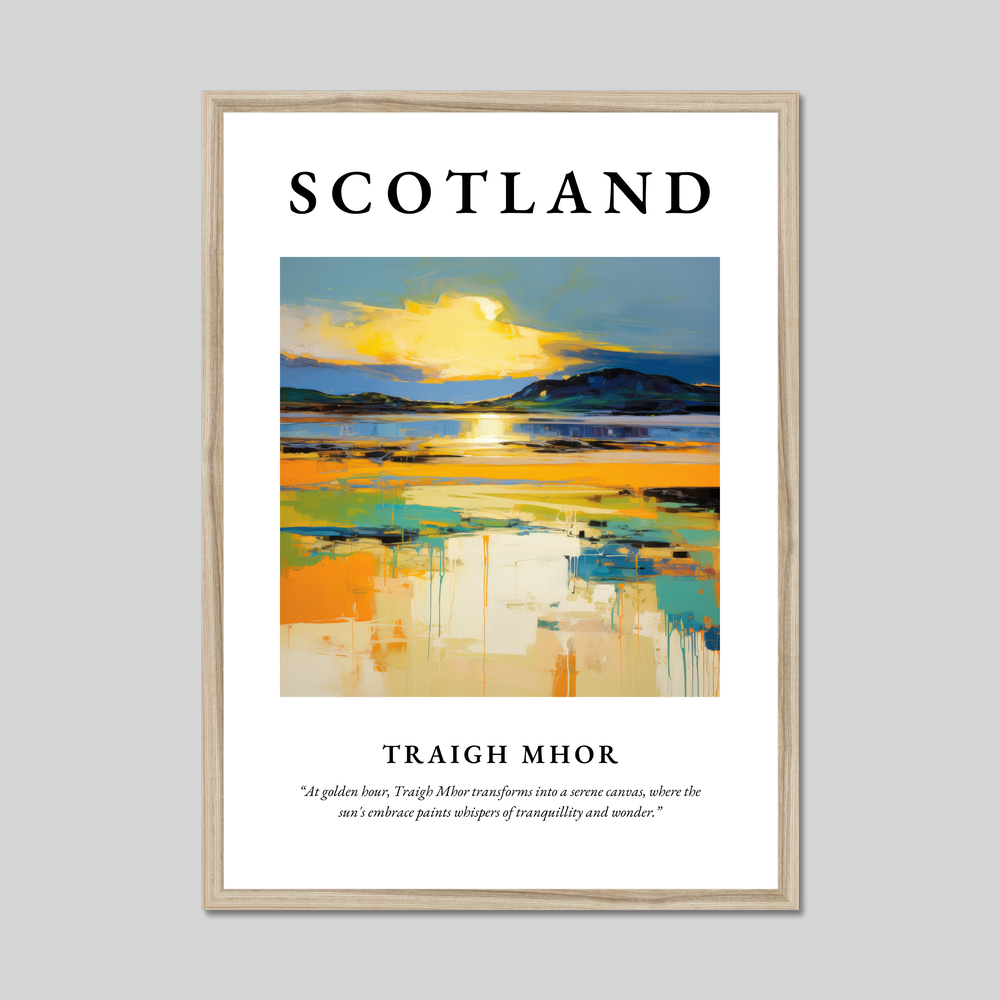 Poster in a natural frame with the word Scotland