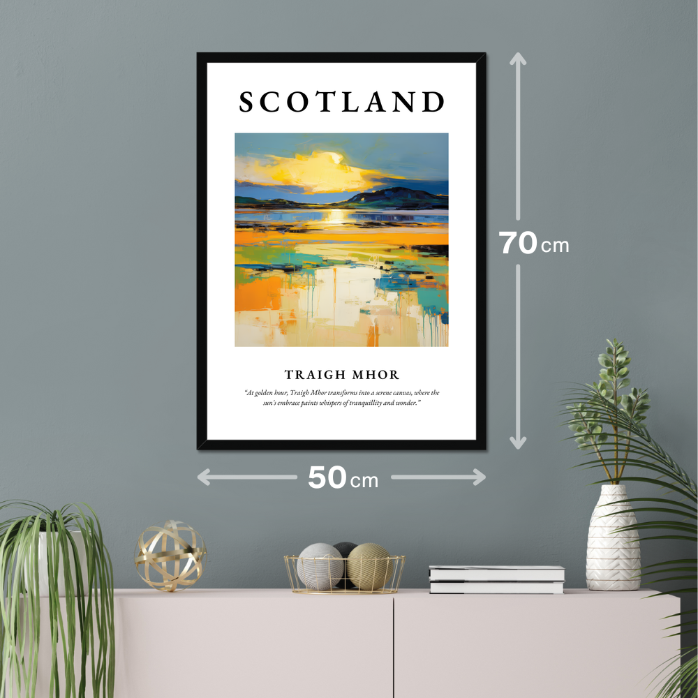 Poster of Traigh Mhor hanging on a wall