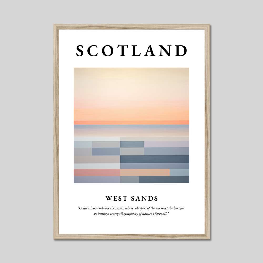 Poster in a natural frame with the word Scotland