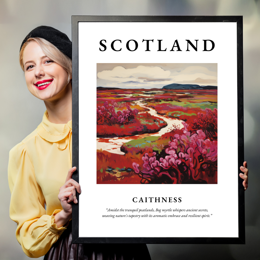 Person holding a poster of Caithness