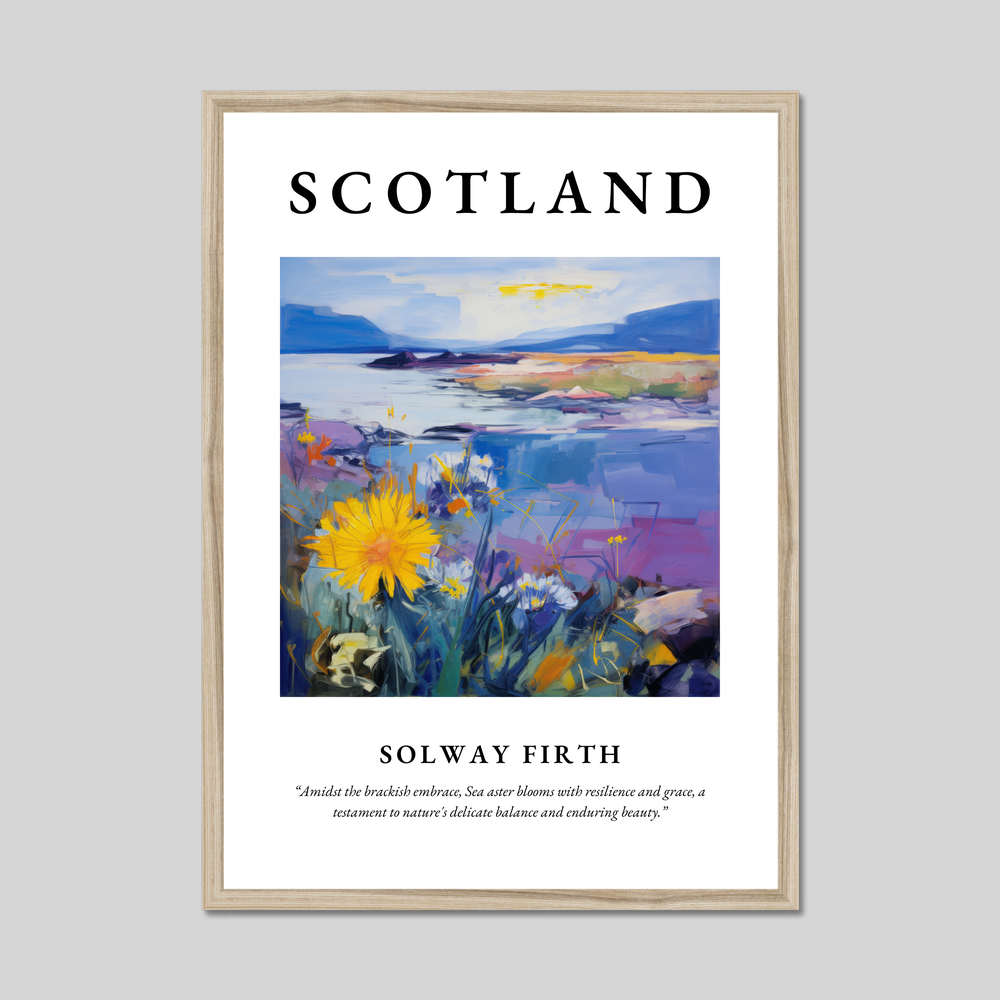 Poster in a natural frame with the word Scotland