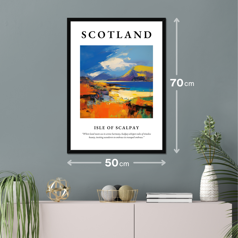 Poster of Isle of Scalpay hanging on a wall