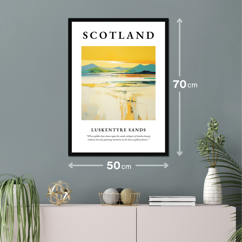 Poster of Luskentyre Sands hanging on a wall