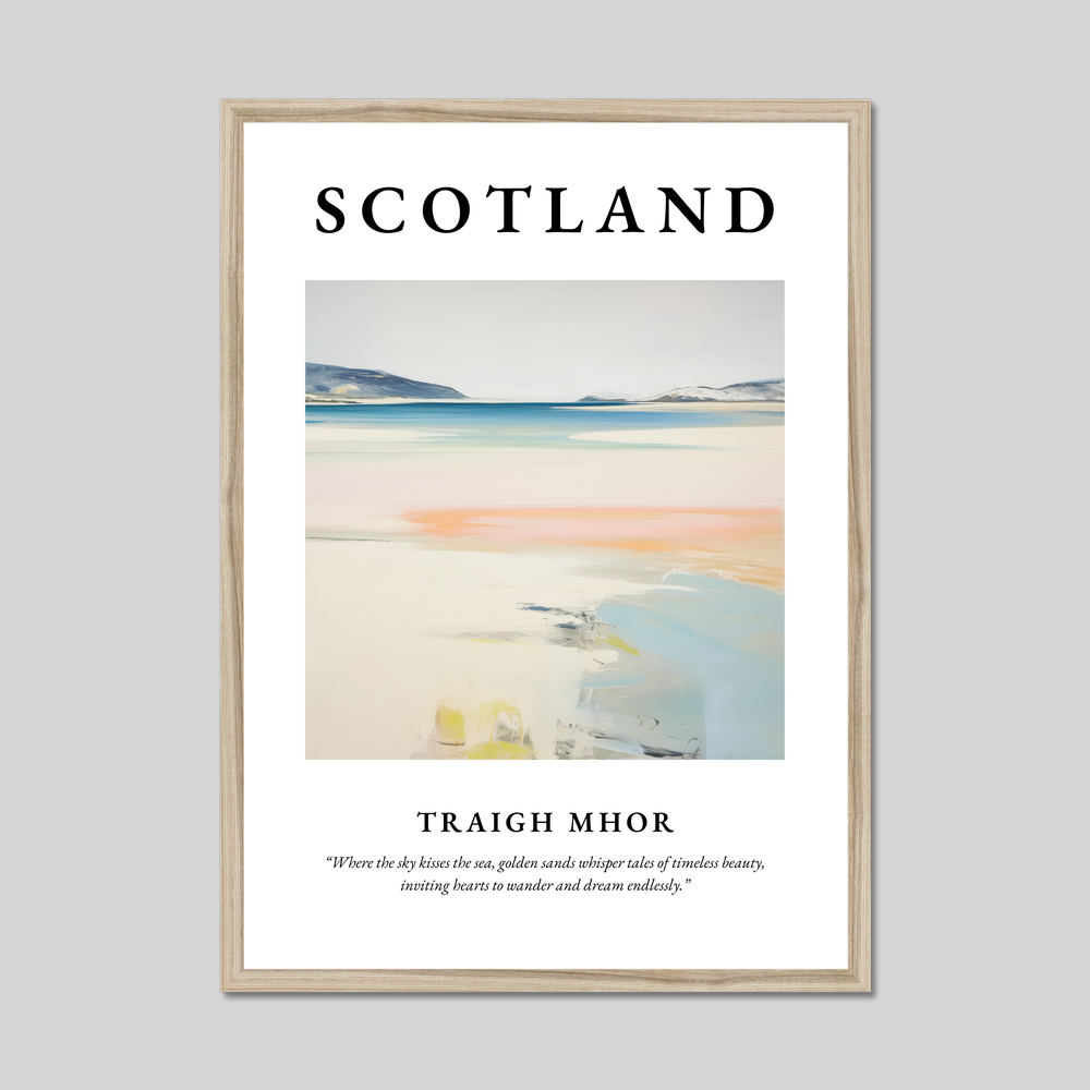 Poster in a natural frame with the word Scotland