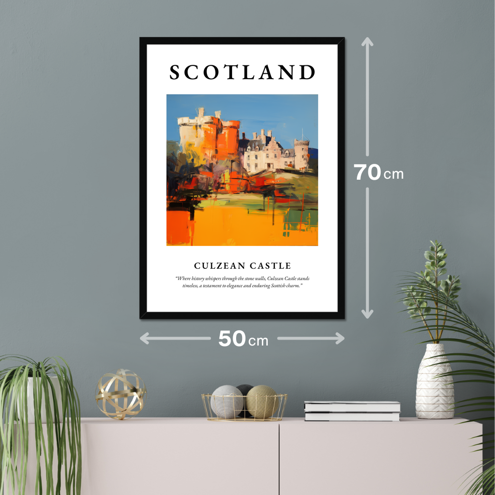 Poster of Culzean Castle hanging on a wall