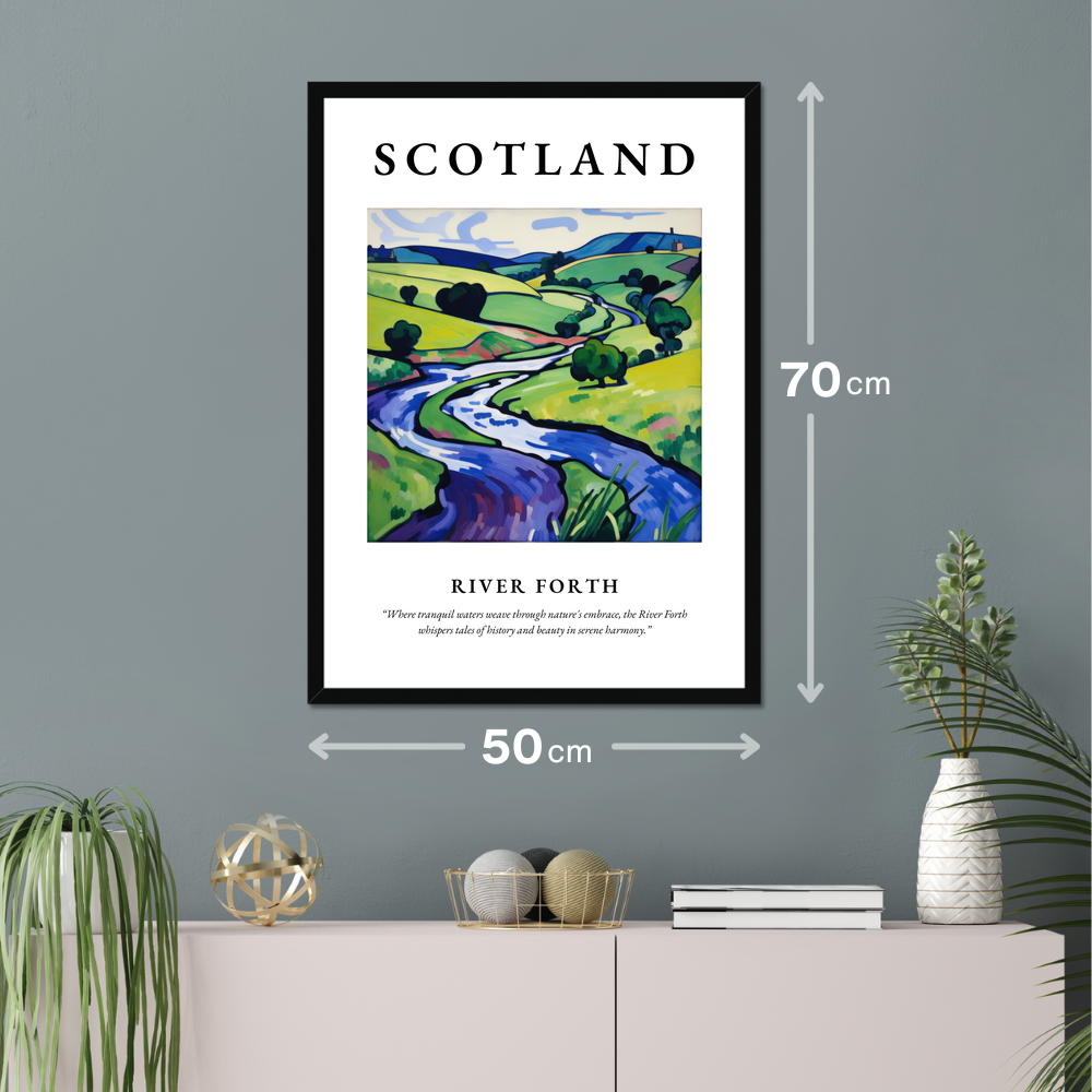 Poster of River Forth hanging on a wall