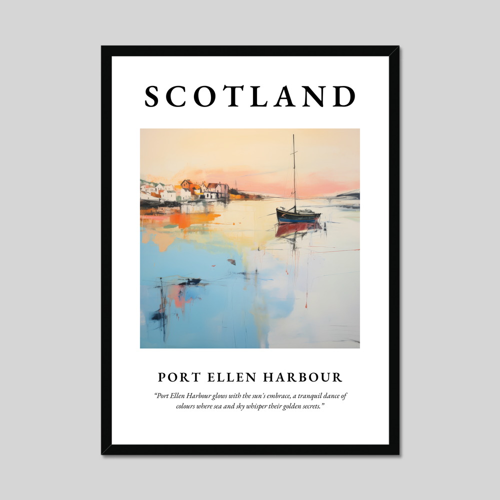 Poster of Port Ellen Harbour, Scotland.