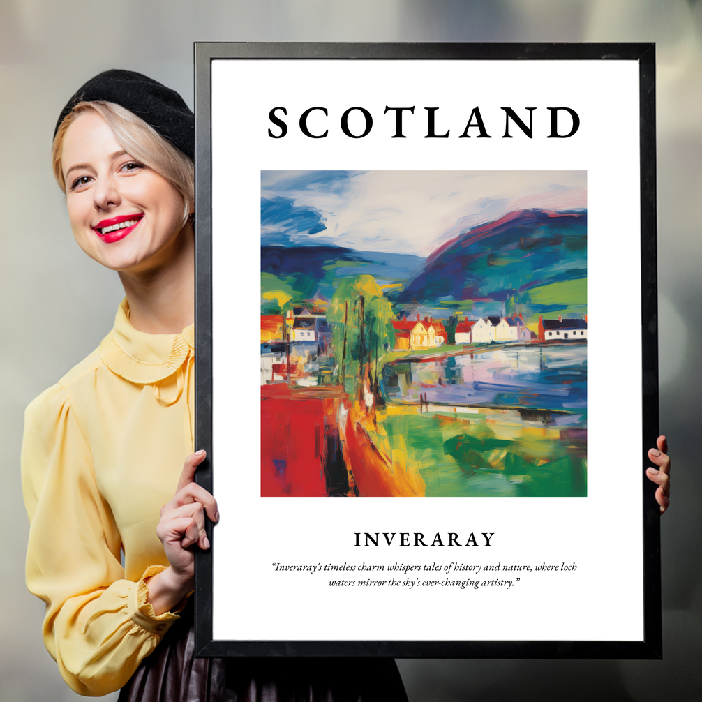 Person holding a poster of Inveraray