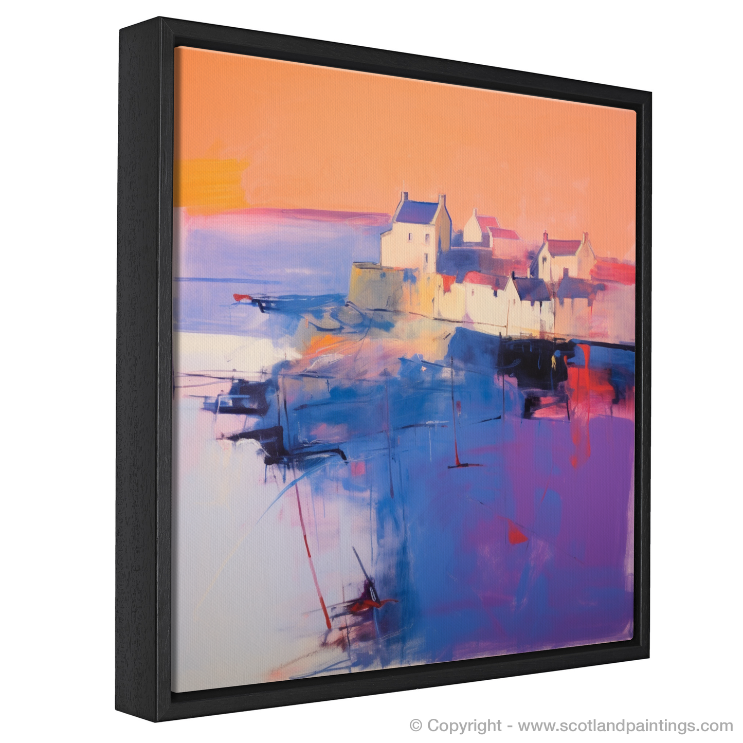 Dusk at Crail Harbour: An Abstract Symphony of Colour