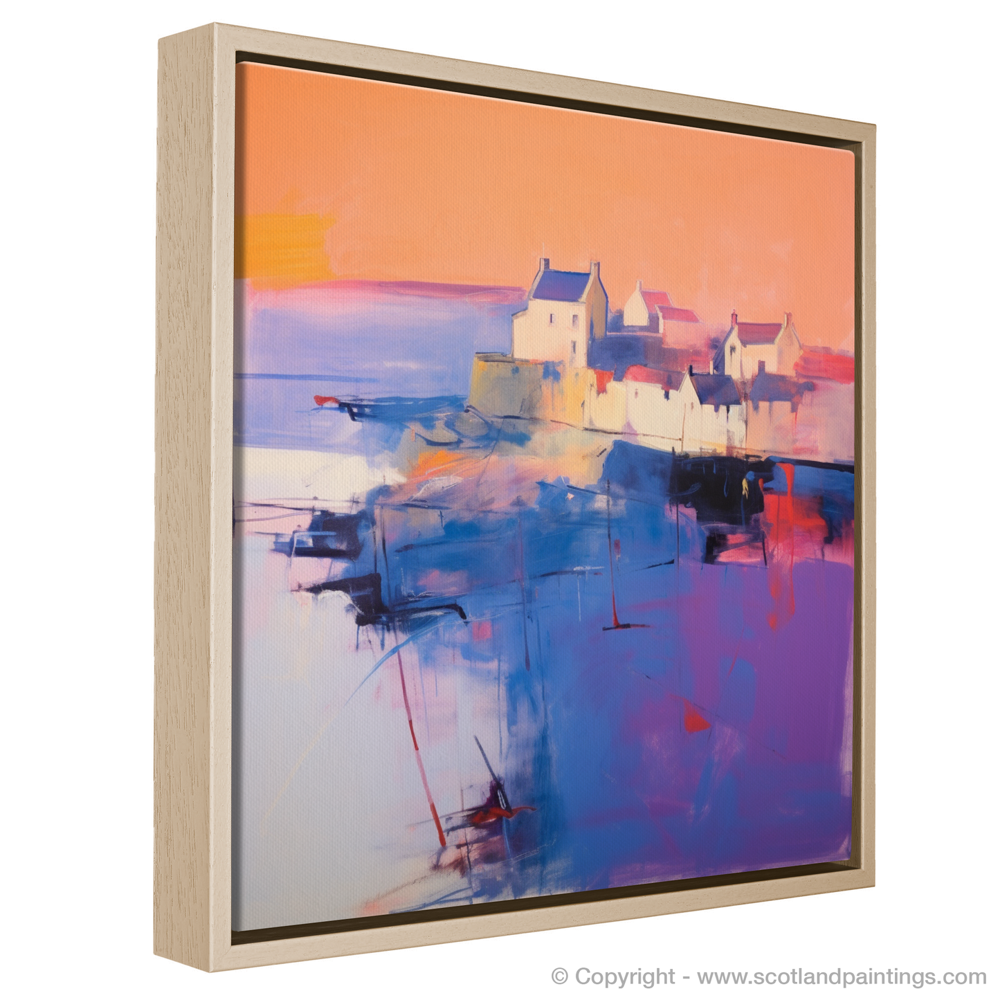 Dusk at Crail Harbour: An Abstract Symphony of Colour