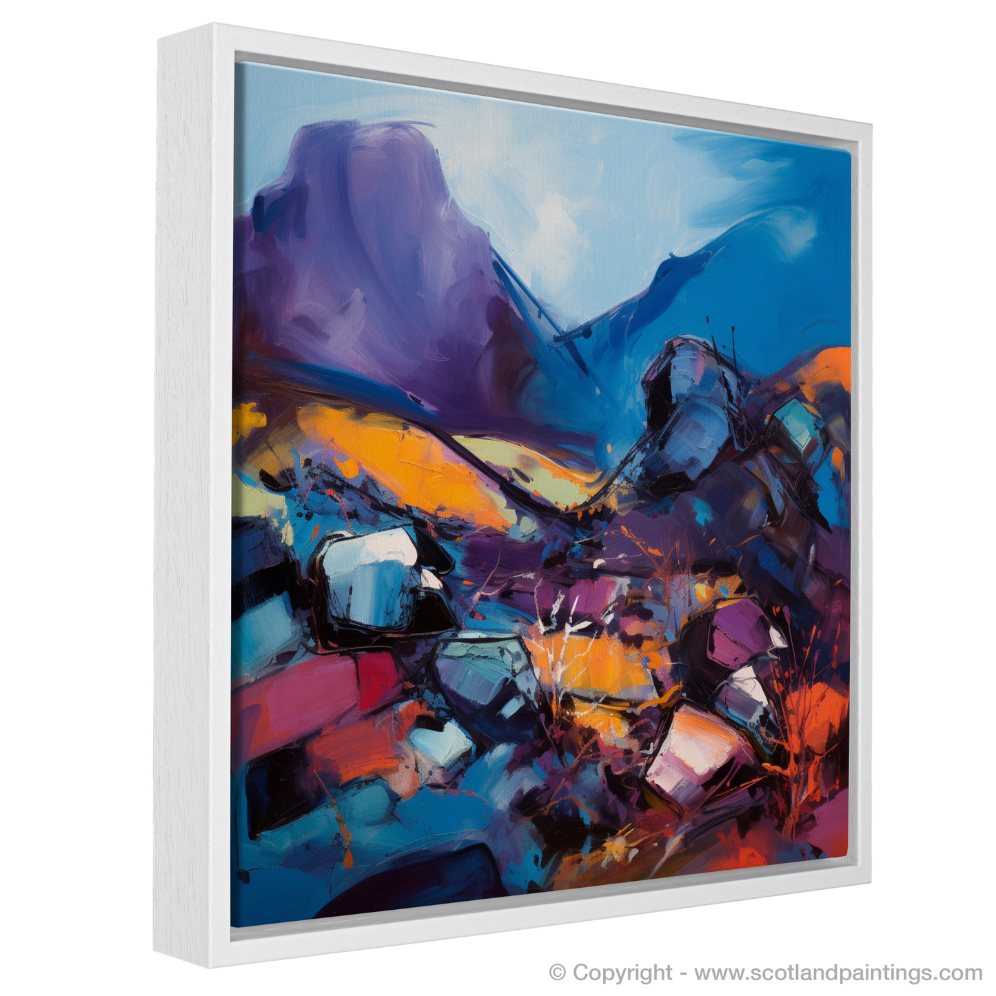 Crowberry Essence: An Abstract Expressionist Ode to Buachaille Etive Mòr