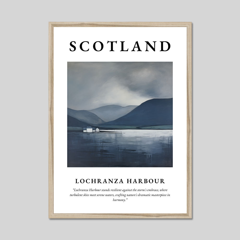 Poster in a natural frame with the word Scotland