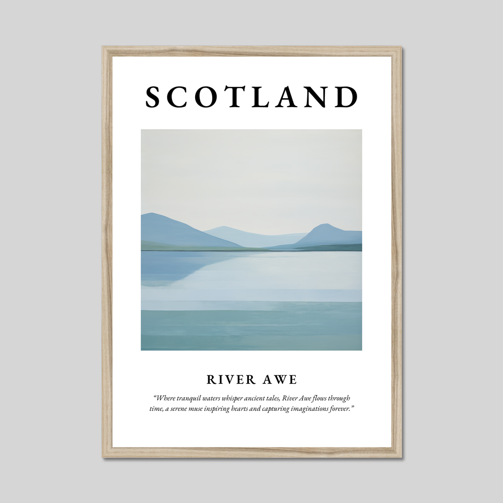 Poster in a natural frame with the word Scotland