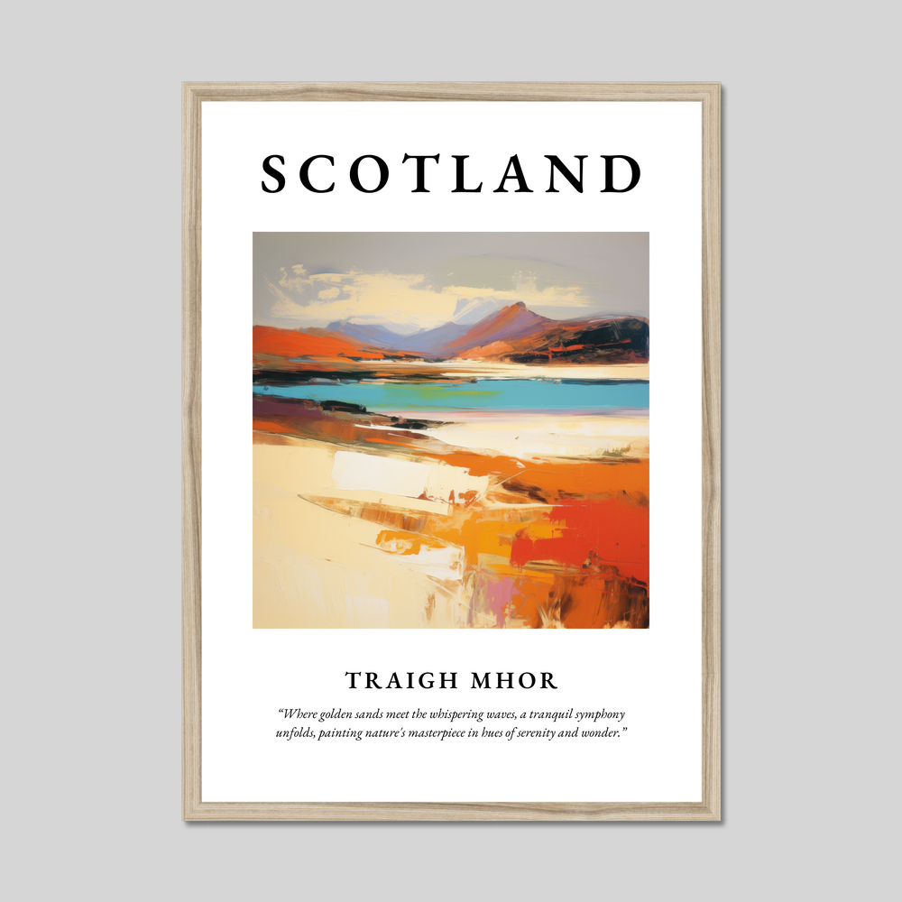 Poster in a natural frame with the word Scotland