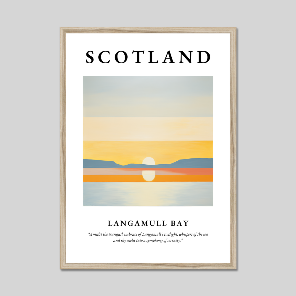 Poster in a natural frame with the word Scotland