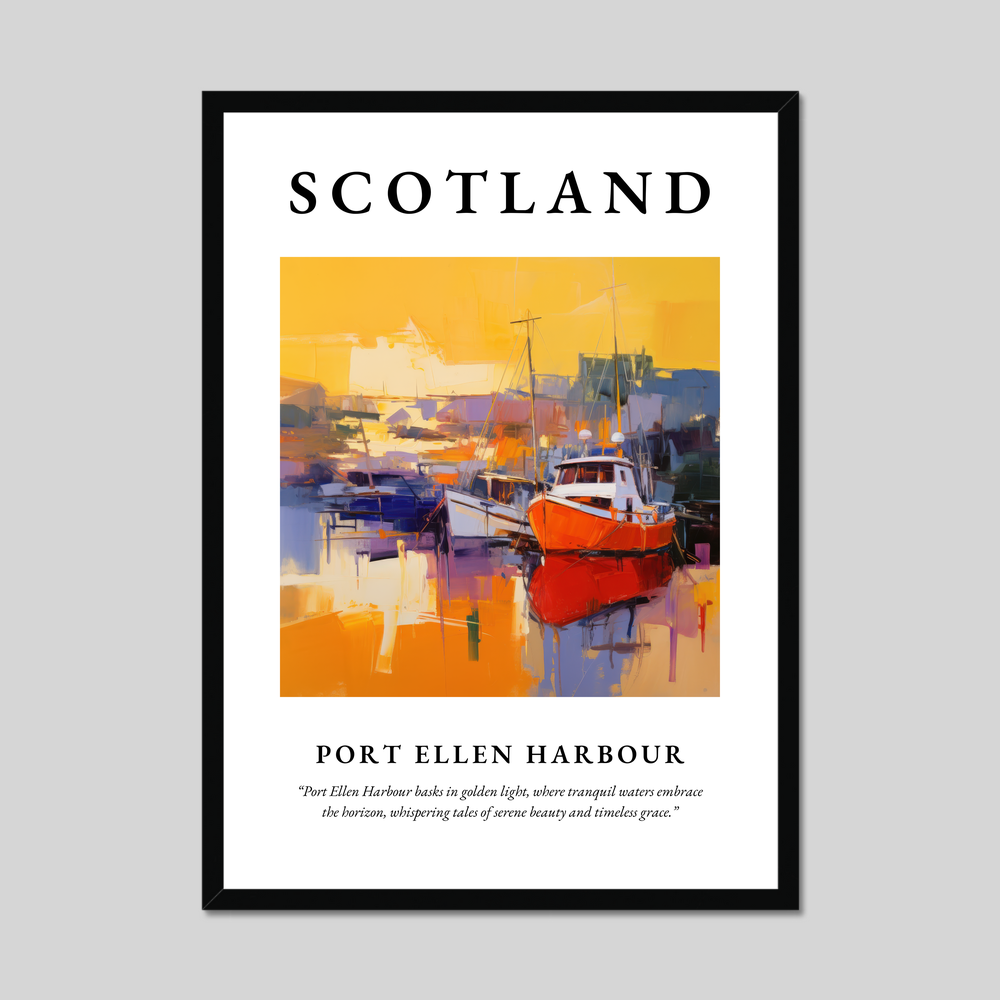 Poster of Port Ellen Harbour, Scotland.