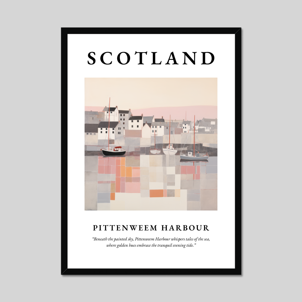 Poster of Pittenweem Harbour, Scotland.