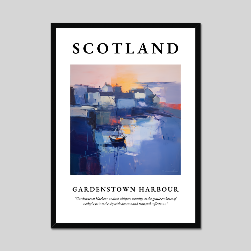 Poster of Gardenstown Harbour, Scotland.