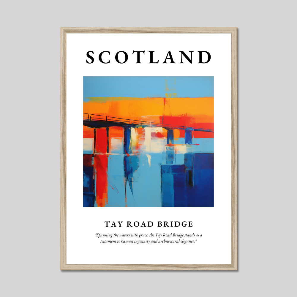 Poster in a natural frame with the word Scotland