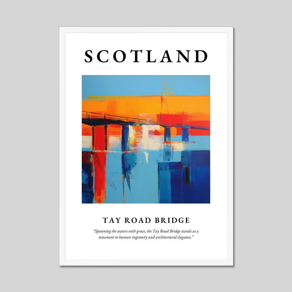 Poster in a white frame with the word Scotland