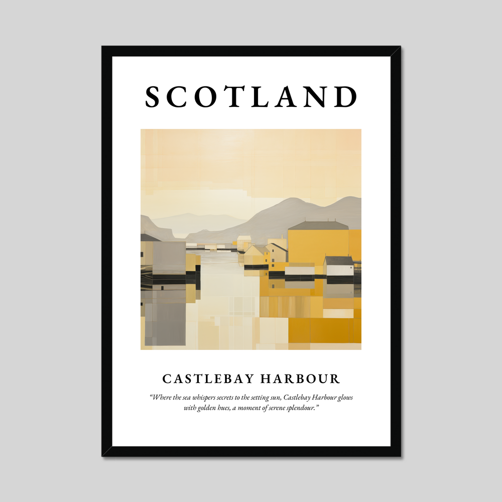 Poster of Castlebay Harbour, Scotland.