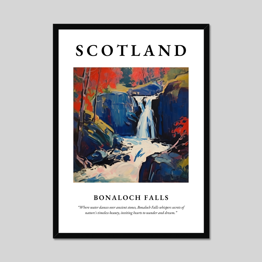 Poster of Bonaloch Falls, Scotland.