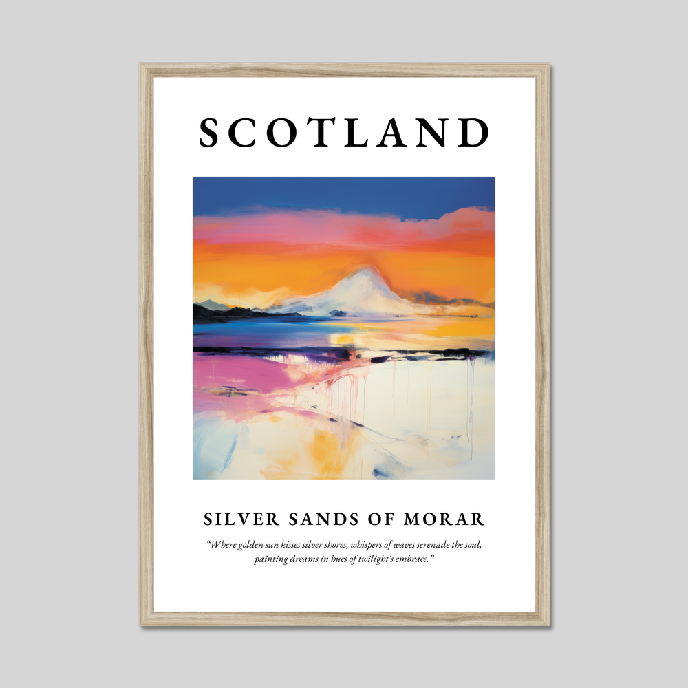 Poster in a natural frame with the word Scotland