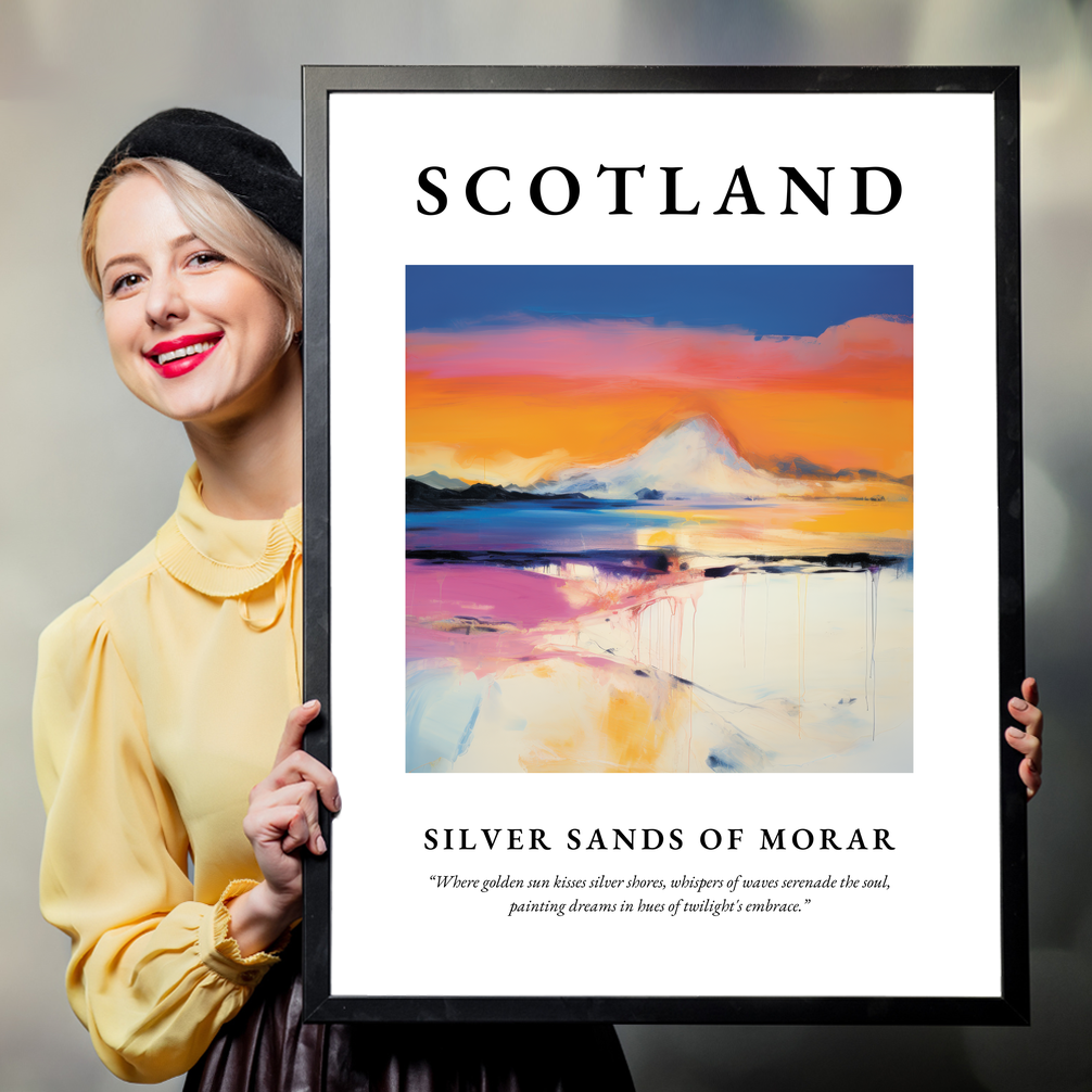 Person holding a poster of Silver Sands of Morar