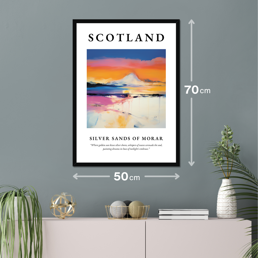 Poster of Silver Sands of Morar hanging on a wall