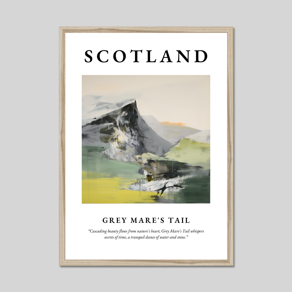 Poster in a natural frame with the word Scotland