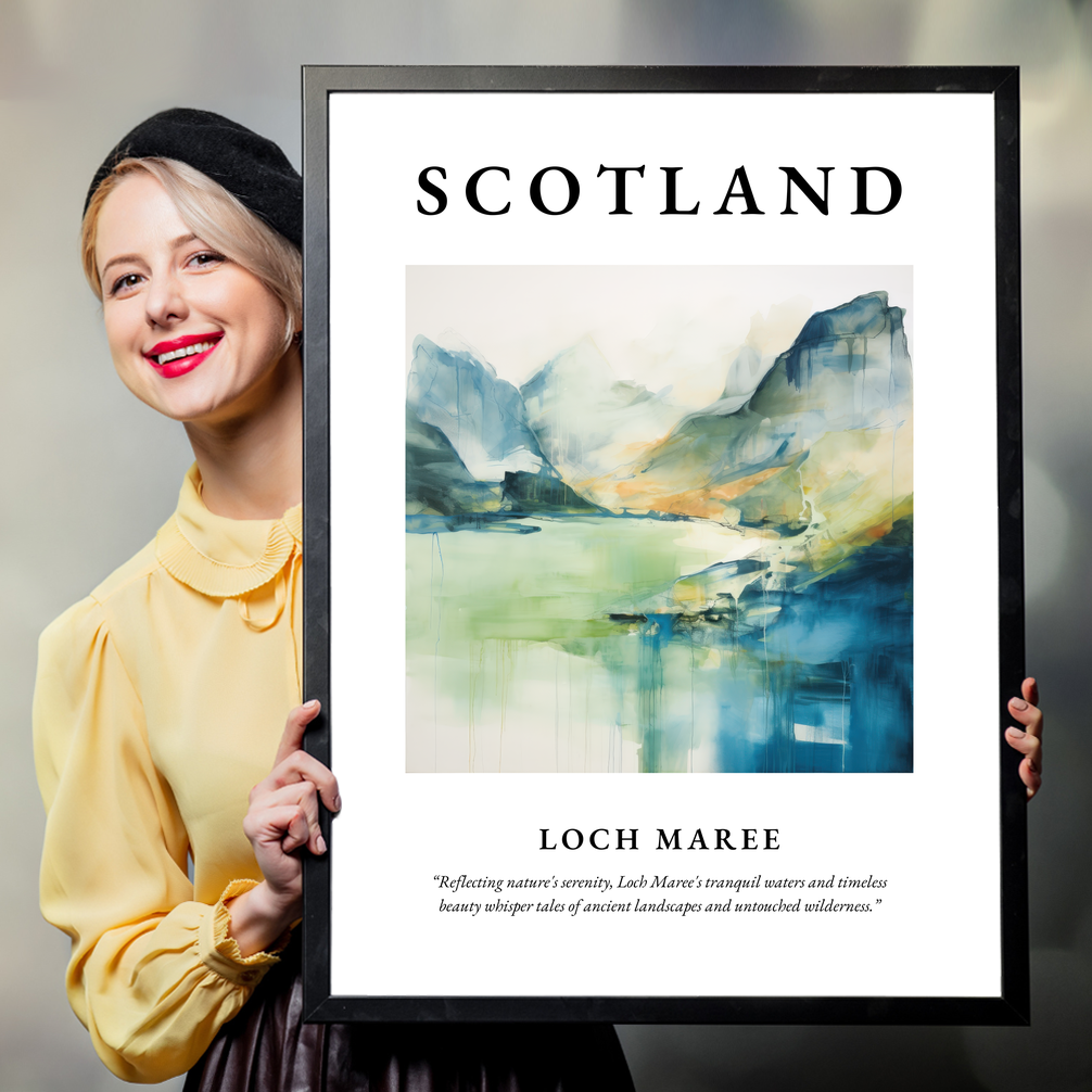 Person holding a poster of Loch Maree