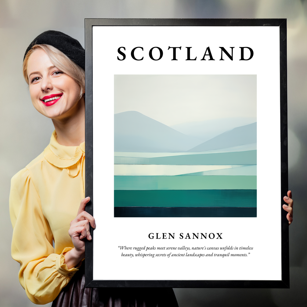 Person holding a poster of Glen Sannox