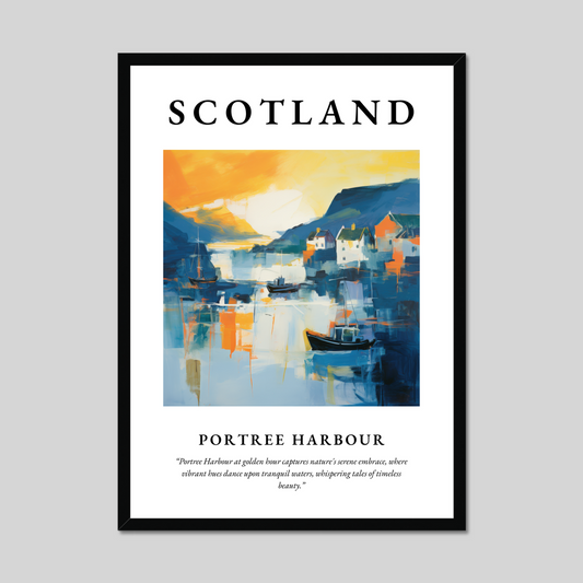 Poster of Portree Harbour, Scotland.