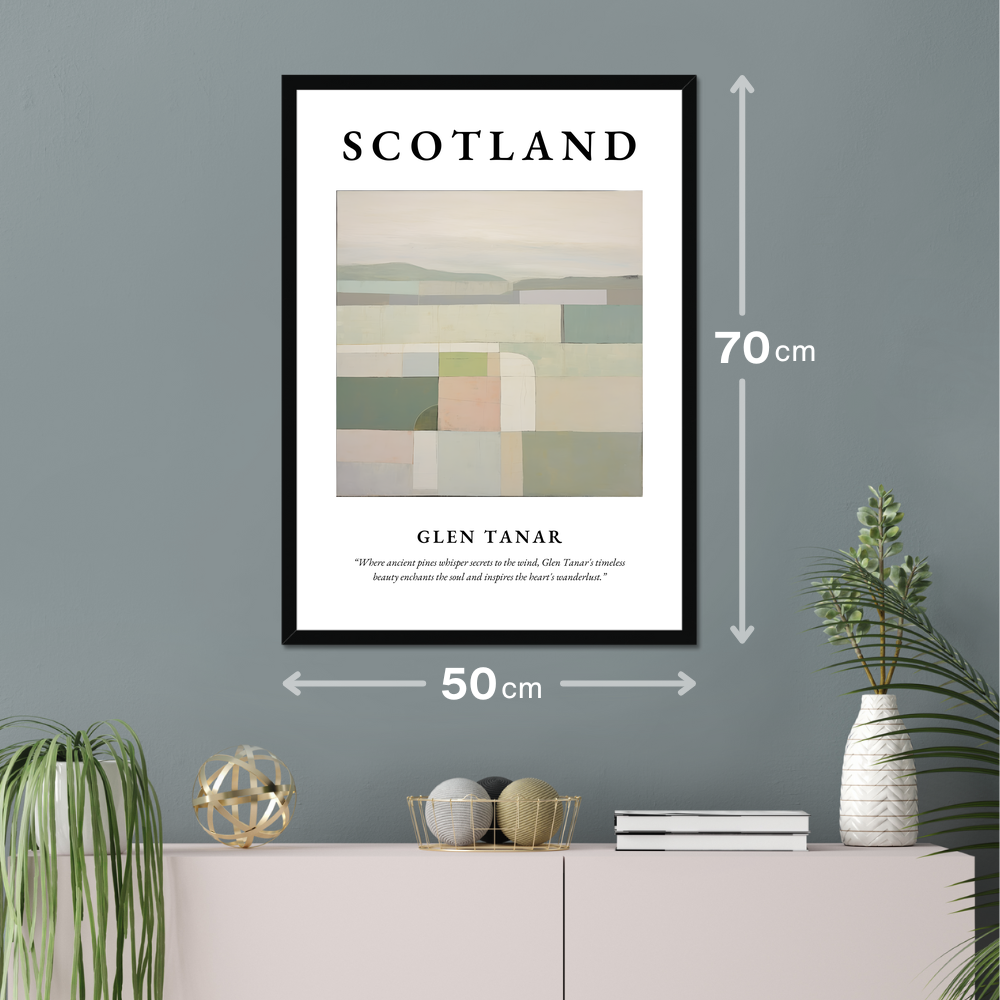 Poster of Glen Tanar hanging on a wall