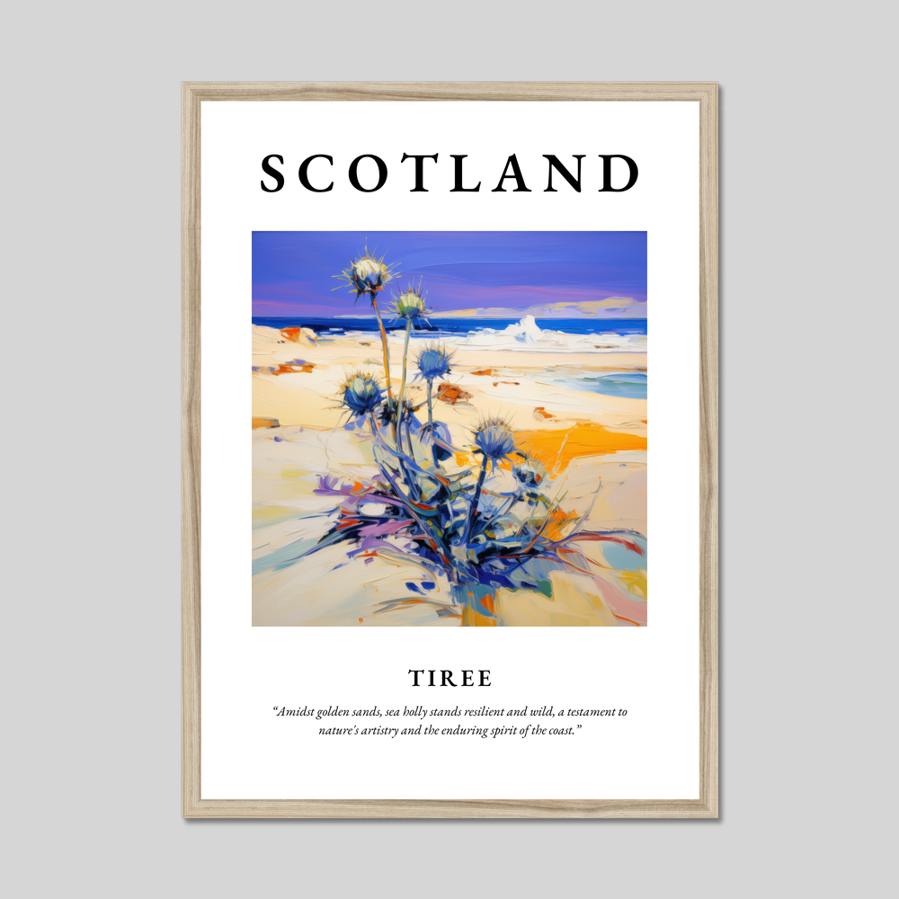 Poster in a natural frame with the word Scotland