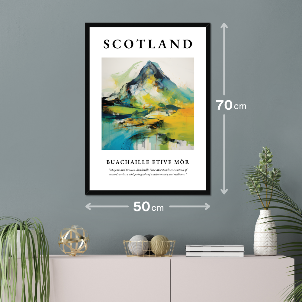 Poster of Buachaille Etive Mòr hanging on a wall